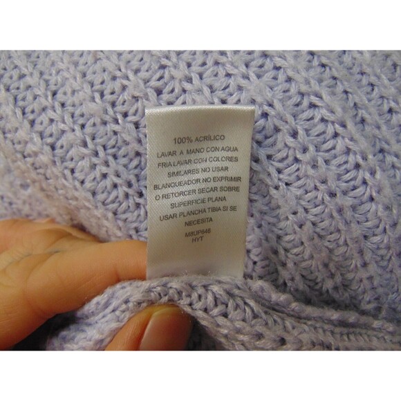 Derek Hearth MATERNITY Lavender Purple Chunky Knit V Neck Cheap Sweater Large - Picture 7 of 7